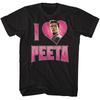 The Hunger Games Mi Piace Peeta Mellark Grafica a Cuore T-shirt Vintage Regalo per Fan del Film Streetwear Tee per Donne Unisex