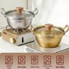 Aluminum Non-Stick Double Handle Soup Pot for One, Ideal for Cooking Noodles, Ramen, Hot Pot On Gas or Induction Stoves.