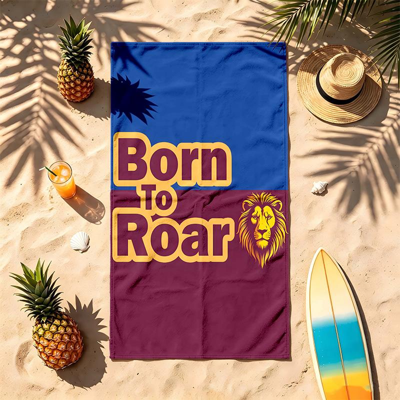 Brisbane Lions (5) Thema Strandtuch Sandabweisend Weich Und Bequem Geeignet Für Den Pool Camping Yoga Und Tauchen Ein Reise-Essential