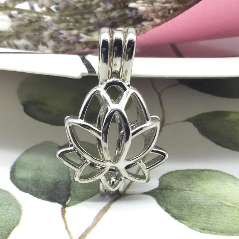 1Pcs Hollow Pearl Cage Magic Box Pendant Freshwater Oyster Pearl Accessories Openable DIY Necklace Jewelry Findings Components