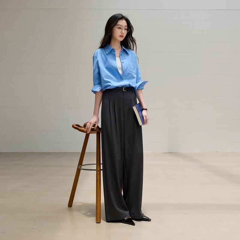 3colour Old Money Style Wide-Leg Commuter Pants