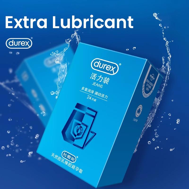 Durex Jeans Natural Rubber Latex Condom 12/24 PCS/BOX Adult Use