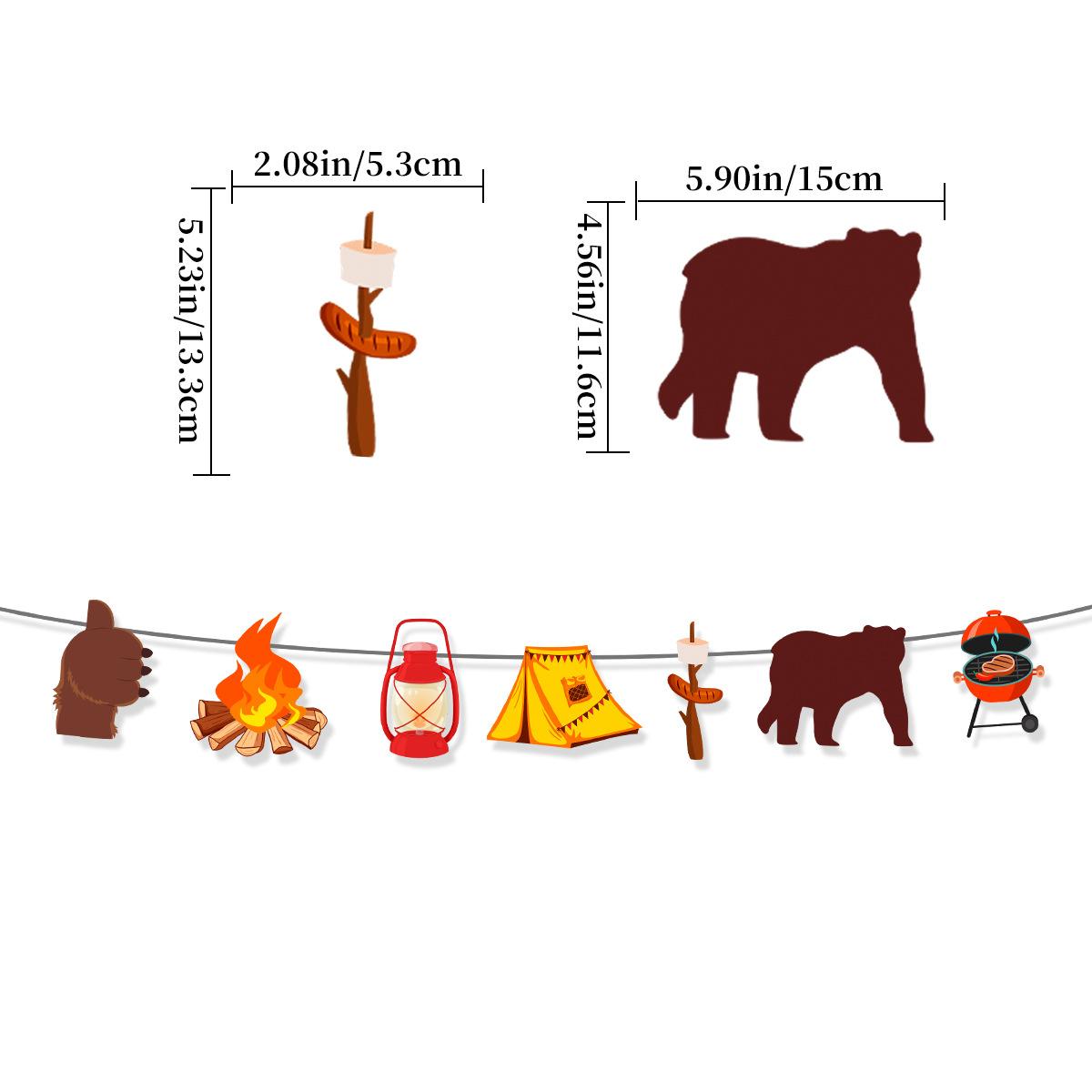 

Украшение для палатки для кемпинга на открытом воздухе, вымпел, баннер «Счастливый турист», латте, дикий медведь, факел, подвесная полоса, на заказ camping latte flower