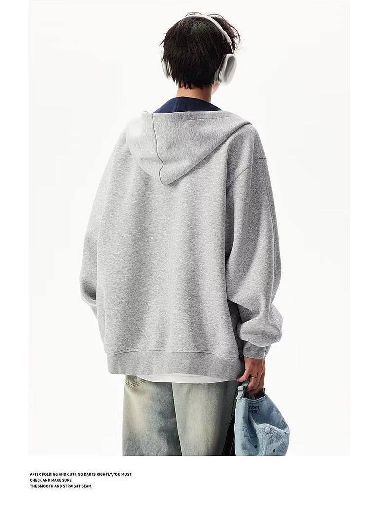 Unisex Autumn Trendy Loose Hooded Cardigan Jacket