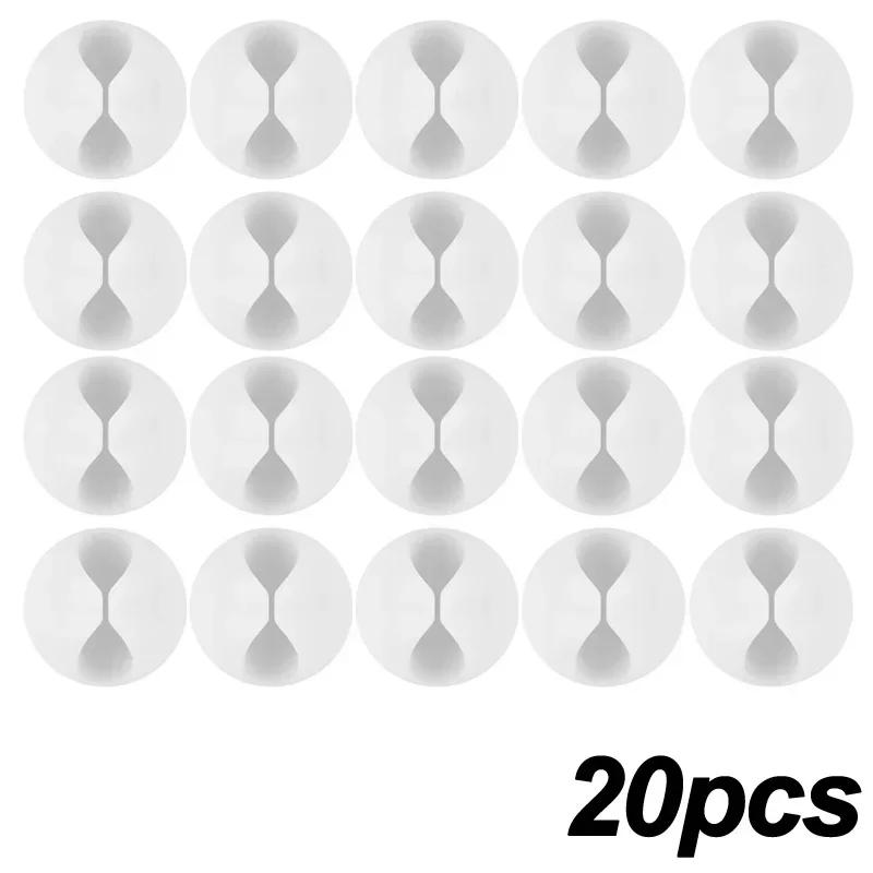 6/50PcsMini Cord Holder USB Charging Cable Clips Reusable Desk Tidy Organiser Wire Cord Holder Protectors in Home Office Car