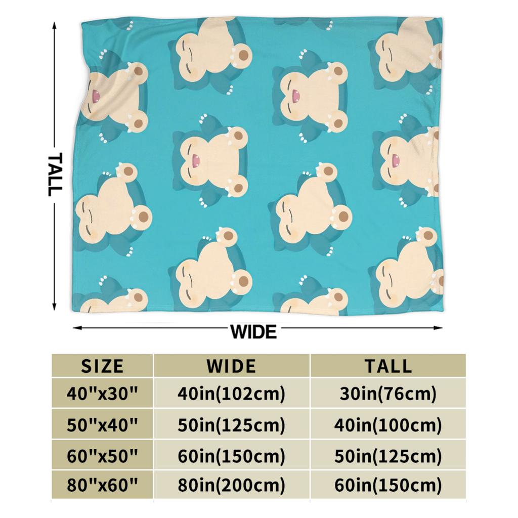 Snorlax More Sleep Please Blanket  Warm Fluffy Plush Throw Blanket For Couch Chair Picnic Flannel Bedspread Bed Cover