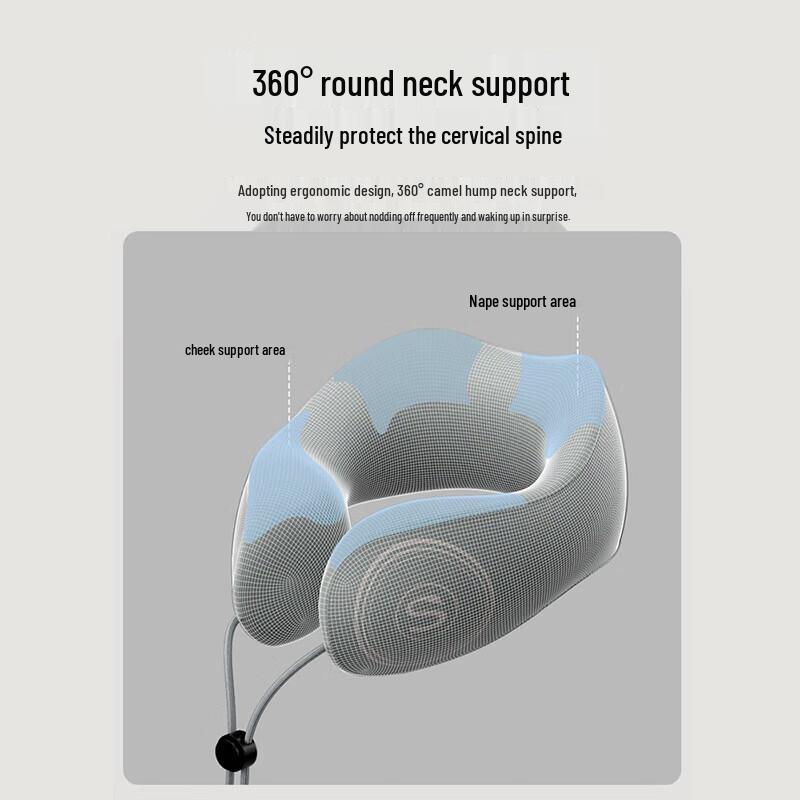 SKG N1 Series U-shaped Travel Neck Pillow with Heat & Massage CN plug (adapter included)
