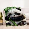Cute Panda Bamboo Wall Sticker Decal for Kids Room DecorBlanket Flannel Throw Blanket for Sofa, Bed, Travel, Camping, Office, Couch, Chair,