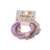 2025 Spring/Summer Crystal Candy Color Floral Spiral Hair Ties - Elegant, Sweet Telephone Cord Hair Accessories for Women