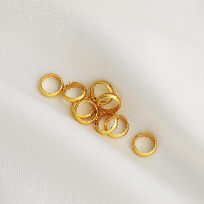 Gold Plated Color-Retention Beading Circle for DIY Jewelry