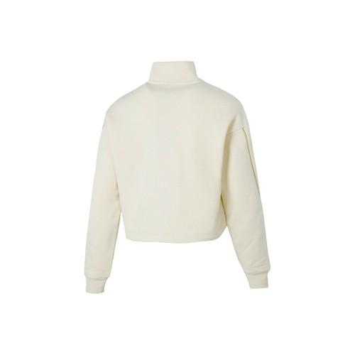 Puma Women's Solid Color Warm Fleece-Lined Thickened Stand Collar Sweatshirt 680148-87