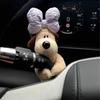 Car Puppy Plush Doll Clutch Decor Car Wiper Turn Signal Switch Decoration Kawaii Dog Wiper Doll Car Interior Accessories