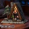 Non-Toxic 1508Pcs A Type Snow House Building Blocks Pine Tree Cabin Model Bricks Winter Holiday Desktop Decoration Kids Diy Toys Gifts