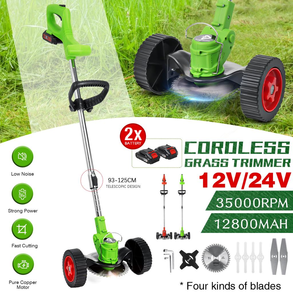 Электрический триммер для травы, беспроводная мощная газонокосилка с ...