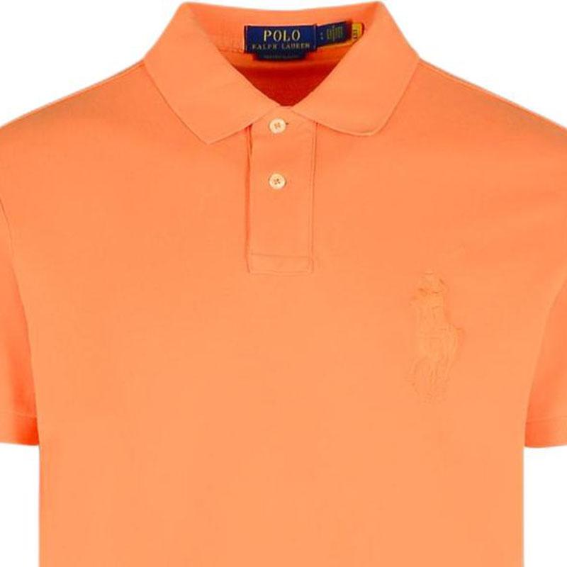Polo Ralph Lauren Logo Embroidered Short Sleeve Polo Shirt Men tops Orange Yellow 710938137-013