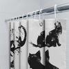 Watercolor Cat Shower Curtain 7 Designs Black White Decorative Print For Bathroom Made From Recycled Materials