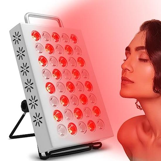 Red Light For Body, 660Nm 850Nm Near Infrared Light Lamp Panel With 40Pcs Dual Chips, Flexible Moveable Red Light Lamp For Face,Knee,Back