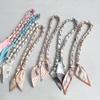 New Fashion Brand Woman Handbag Accessory Chains Detachable Floral Print Gold Silver Metal Silk Shoulder Strap Women DIY Chain Bag Handles