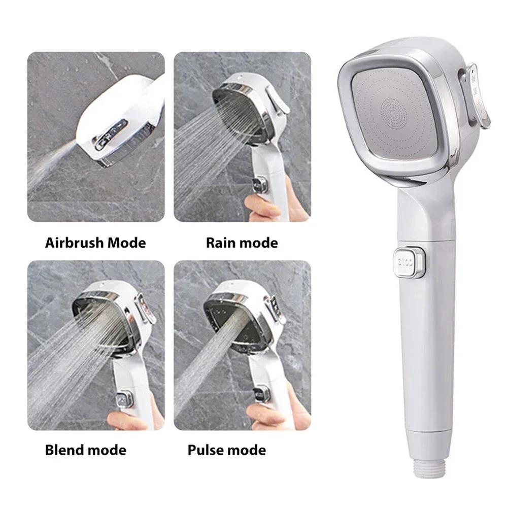 Shower Head with 4 Spray Modes Powerful Spray Rainfall Mixed and Pulse Equipped with Built In Filter and Removable Nozzle