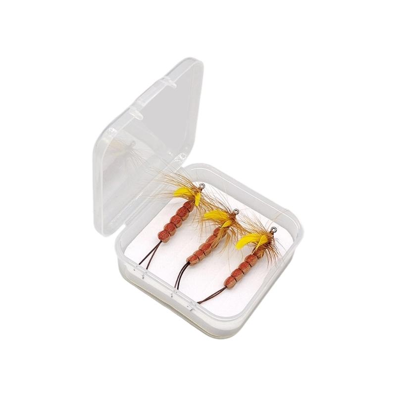 1/3pcs Artificial Fishing Baits Insect Fly Fishing Lures Baits with Sharpened Hook Dry Fly Fishing Topwater Baits
