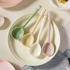 Long Handle Solid Ladle High Quality Non-toxic and Tasteless Good Looks Vintage Kitchen Supplies Ceramic Spoon Fine Workmanship