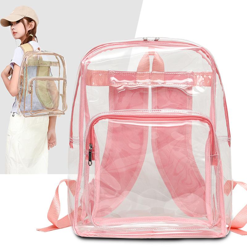 Schultasche hochwertig transparent Gelee Schultasche männlich Oberstufenschüler Prüfungsrucksack männlich Große Kapazität Schüler Klassentasche weiblich
