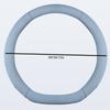 D-Shape Car Steering Wheel Cover Ice Silk Spliced Leather Steering Wheel Cover  Fits 14.5-15in Diameter  Four-season Universal