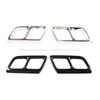 2pcs Car Accessories Silver / Glossy Black Stainless Steel Car Tail Muffler Exhaust Pipe Cover For Cadillac XT6 -