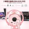 MAONO Gaming USB XLR Dynamic Dedicated Software Unidirectional PC Mute Volume RGB Audio Mixer Game Live Narration Pink Microphone, Connection,