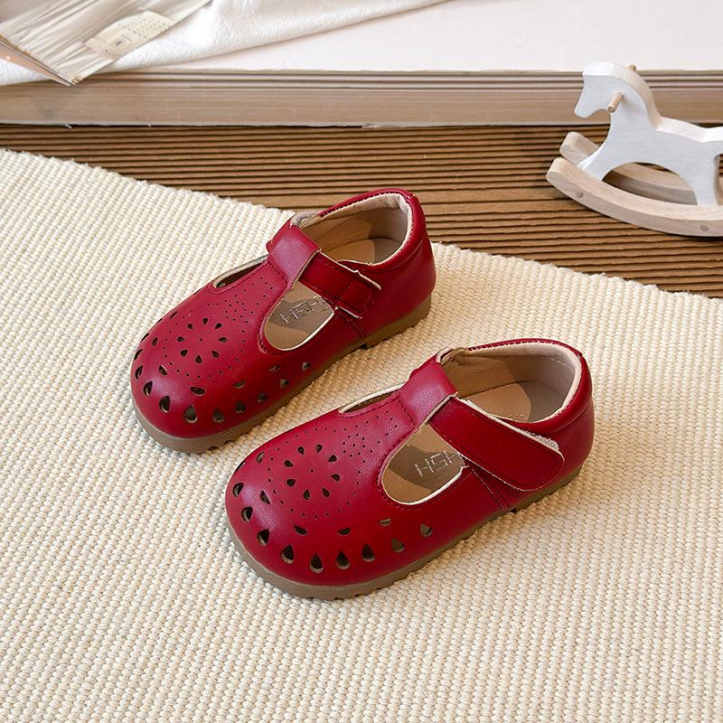 Mädchen Leder Lochmuster Atmungsaktive Prinzessin Schuhe - Frühjahr/Sommer 2026 Kollektion