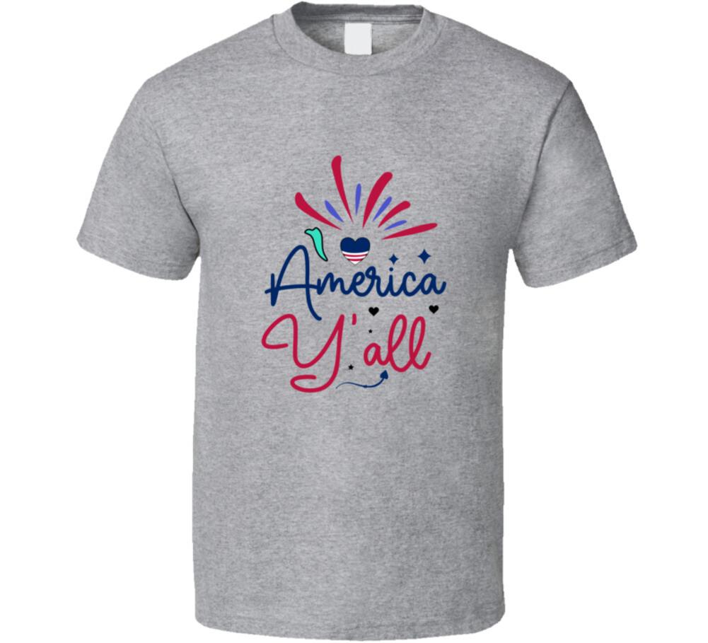 America Y all Patriotic Tee Usa Pride TShirt American Flag T-Shirt XXXXL
