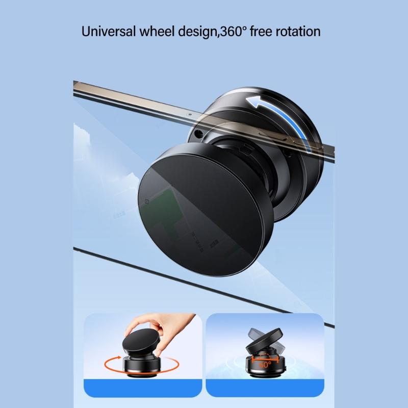 Electric Vacuum Magnetic Suction Phone Bracket with Strong Suction Cup for Navigation Driver Passenger Easy Installation