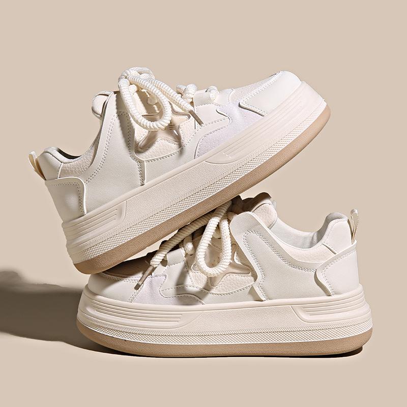 

Children s sports shoes spring and autumn 2025 new girls little white shoes boys board shoes soft sole non-slip student running shoes 31 [Inner Length 19.5CM] бежевый