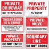 Private Property Waring Metal Sign No Trespassing Do Not Knock No Public Access Stop Boundary Line Private Restricted Road