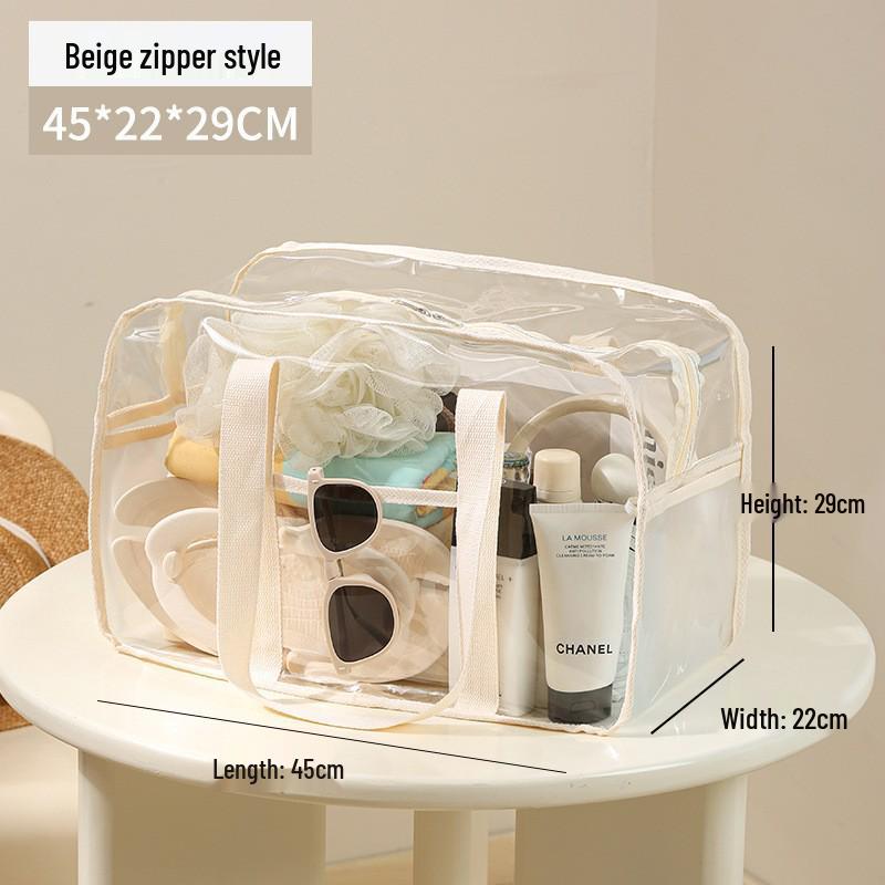 Korean Large Capacity Transparent PVC Beach & Swim Bag 
