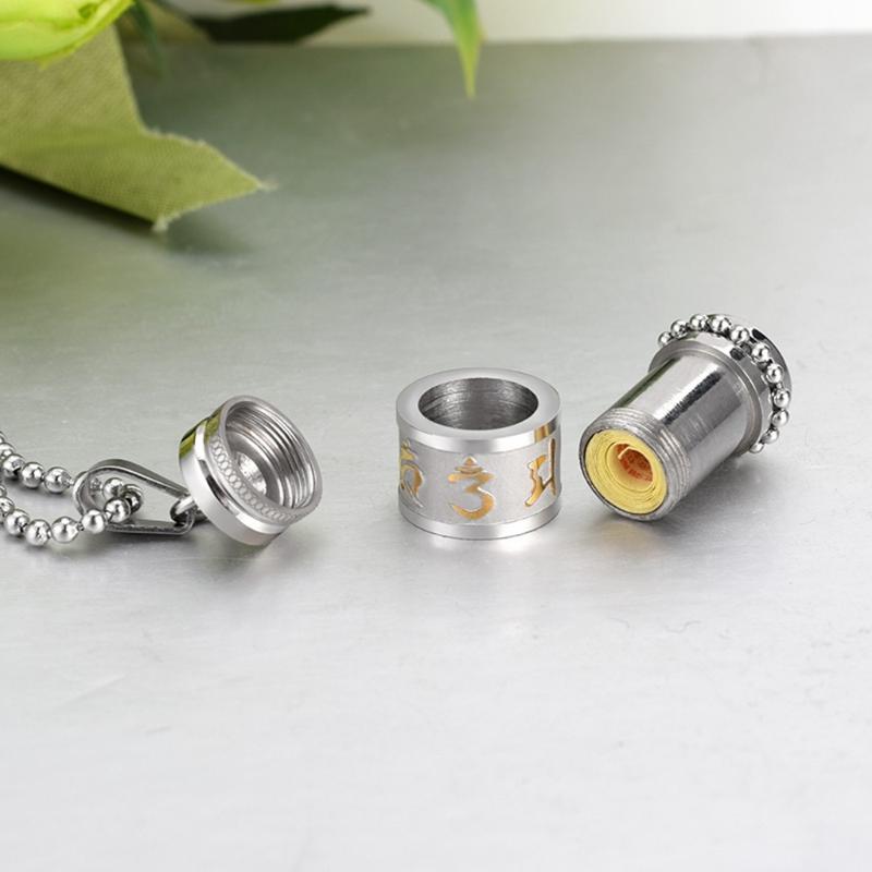 Sanskrit Six-character Mantra Pendant Religious Buddhism Protective Jewelry Shurangama Mantra for Titanium Steel Pendant