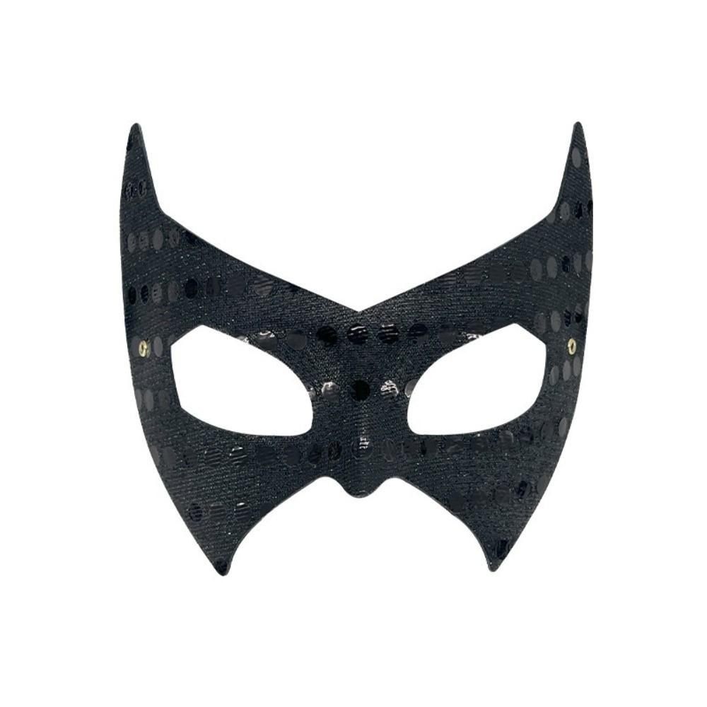 

Fashion Side Butterfly Masquerade Mask Sequin Decorations Mask Mardi Gras Mask Half Face Party Costume Mask Party Use чёрный