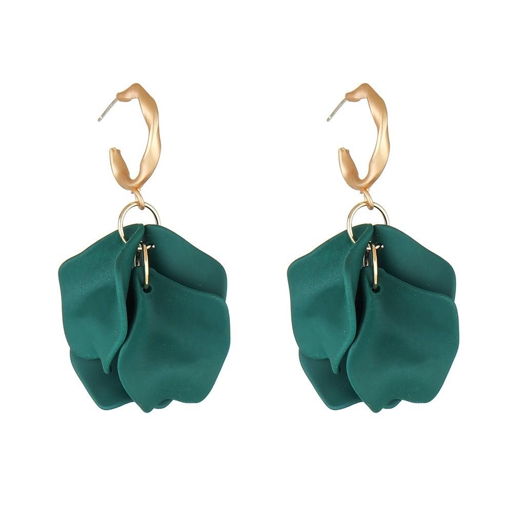 Neue Blumenblätter Blätter Hängeohrringe Boho-Stil Bunte Quaste Hängeohrringe Unregelmäßiger Haken Ohrhänger Ohrringe Geschenke