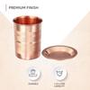 Copper Tumbler Cup with Lid, Set of 2, 300 Ml