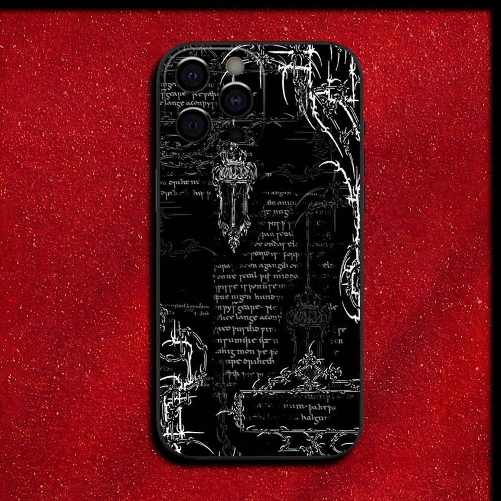 

Gothic Cyber Sigil Cross Phone Case For iPhone 16,15,14,13,12,11,Pro,X,XS,Max,XR,Plus,Mini Soft Black Cover iPhone13mini