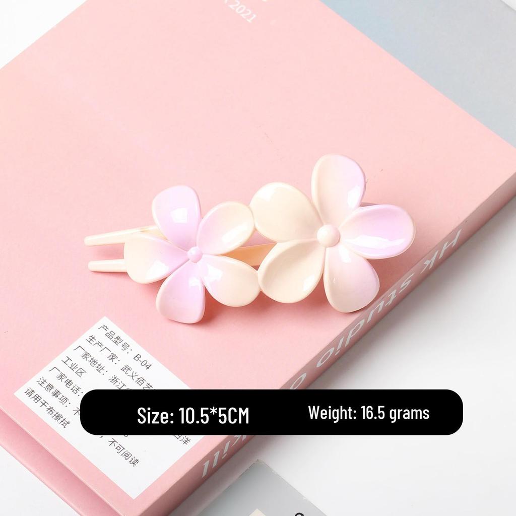 Elegant Matte Flower Updo Duckbill Hair Clip for Women