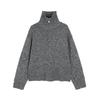 Women's Korean Style Half-Zip Stand Collar Pullover Sweater - Soft, Loose Fit for Autumn/Winter