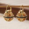 Able Mehrfarbige Hohlkreis-Anhängerohrringe für Damen, Runde Kugel, Perfektes Geschenk für Täglichen Schmuck zur Hochzeit