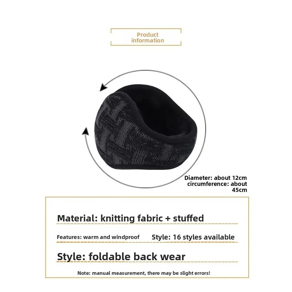 Foldable Winter Ear Cover Thermal Plush Ear Muffs Warm Thicken Velvet Earmuff  Cold Weather