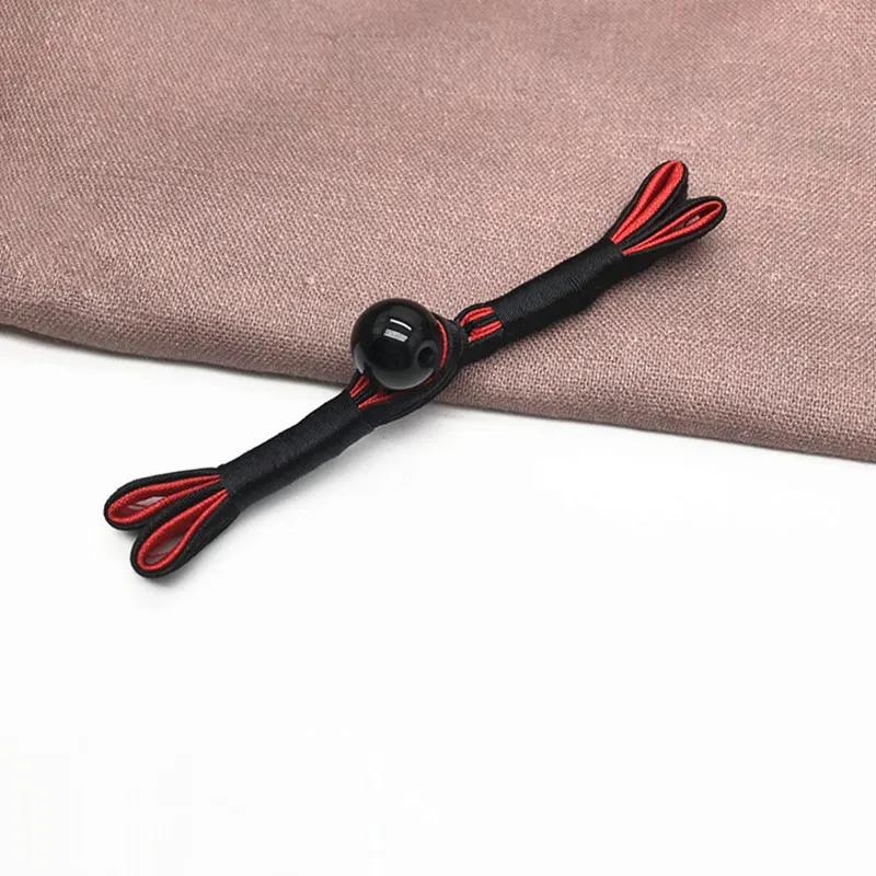 Imitation Jade Beads Cloth Button, Chinese Frog Closure Buttons, Knot Fastener, Decorative Cheongsam, 5 Pairs