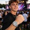 Orologio da polso unisex al quarzo analogico con datario Quadrante con strass scintillanti Orologio da polso per uso quotidiano, in ufficio, alle feste