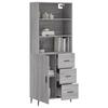 VidaXL Highboard Sonoma Grey 69.5x34x180 Cm Engineered Wood 3189467