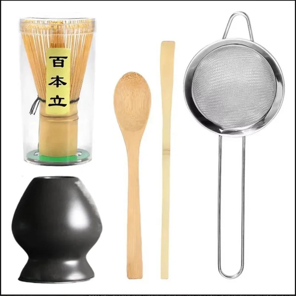 

Набор для японского чая матча из 5 предметов для начинающих Стартовый набор для приготовления матча с венчиком для матча, чайной ложкой, подставкой для венчика для кухни Five-piece Set