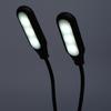 Two Arm USB Clip Light LED Desk Lamp Flexible 1000mAh Rechargeable Battery for Night Reading