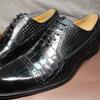 Fashion Men's Classic Italian Style Dress Shoes Size 39-46 Genuine Leather Double Buckle Monk Strap Snake Print Cap Toe
